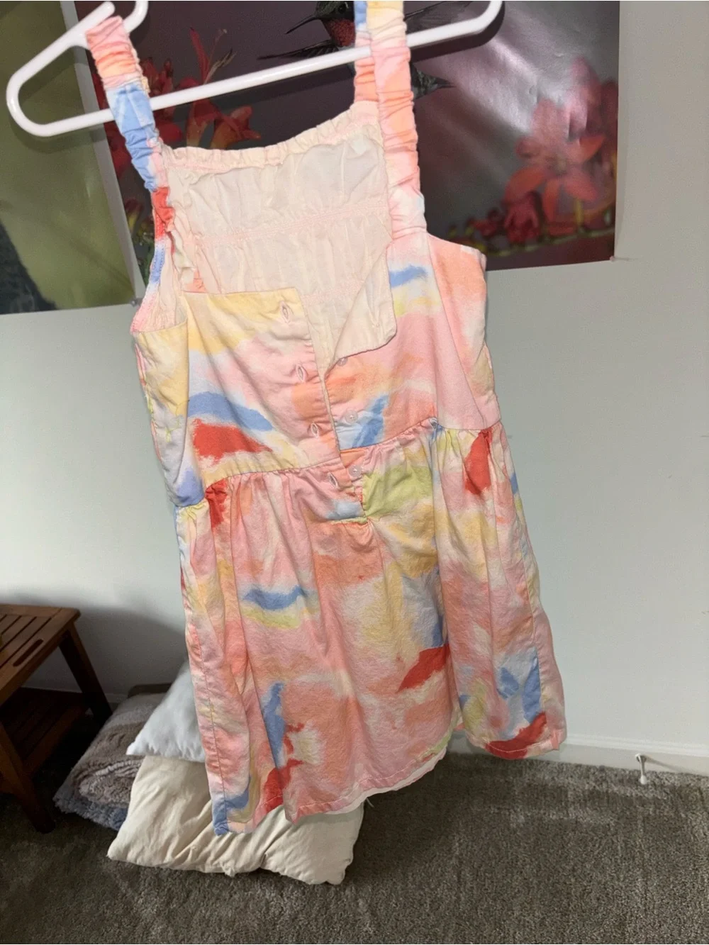 Carter's Girls Tie-Dye Sleeveless Dress - Pink, Blue, Yellow, Coral